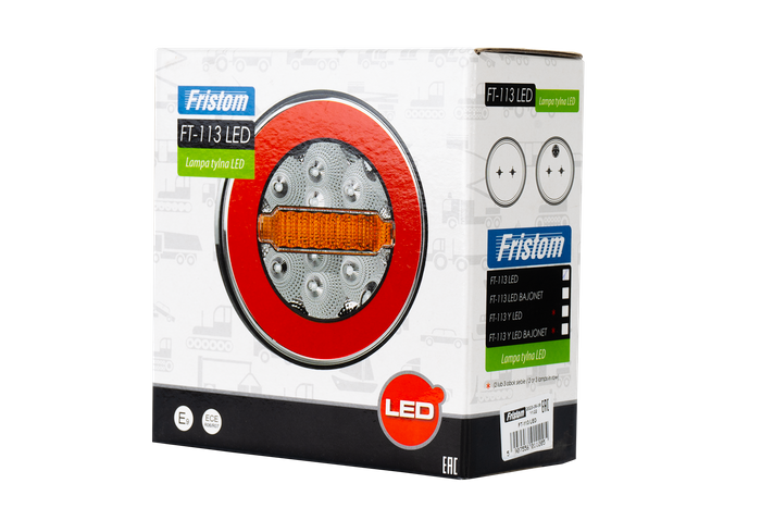 Piloto trasero LED FRISTOM FT-113, 3 funciones universales
