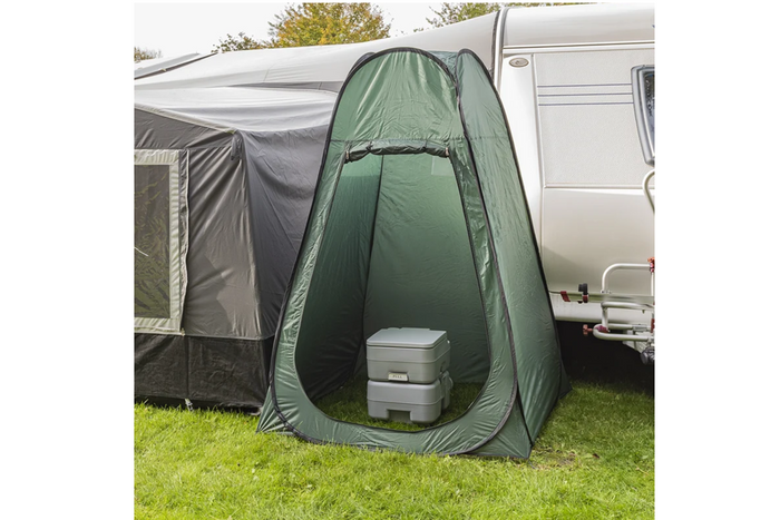 Inodoro portátil para camping ProPlus 370415V01CR, color gris, 10L/20L.