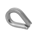 Guardacabos de cuerda DROMET KU.4, con amarre de acero, 4 mm