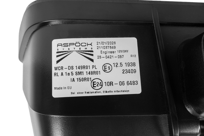 Faro delantero LED ASPÖCK LuxLED II de 7 funciones y 6 pines, DEUTSCH DT06-6S (izquierdo)