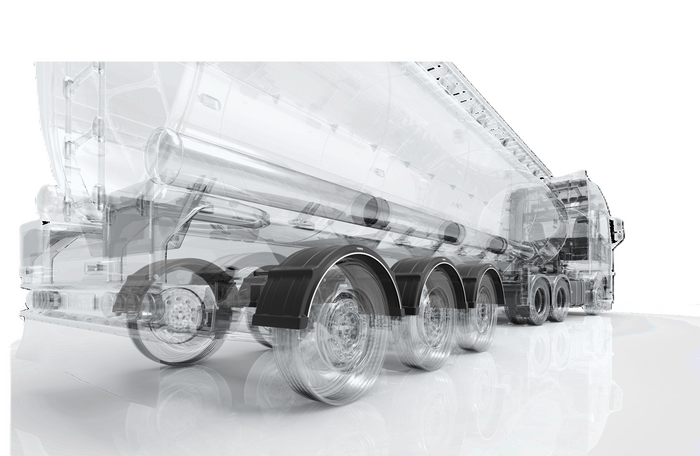 Guardabarros para remolque 19,5-24,5" DOMAR DK4175 paso de rueda 1300/460mm para montaje rápido