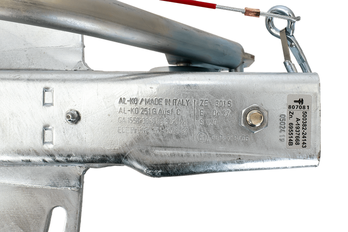 Dispositivo de inercia AL-KO 251G con enganche AK301 para remolque de 3000kg con lanza en V