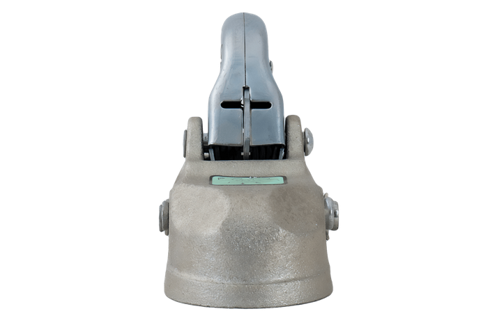 Enganche de bola KNOTT K27-A para remolque de 2700 kg con barra de tiro tubular de 50 mm, hierro fundido