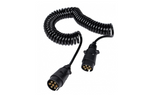 Cable eléctrico espiral KAMAR E1219 de 5 m y enchufe de 7 pines y 12 V