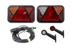 Juego de luces: luces traseras LED FRISTOM + luces de posición laterales LED HORPOL + arnés MANTES de 7 pines y 7 m