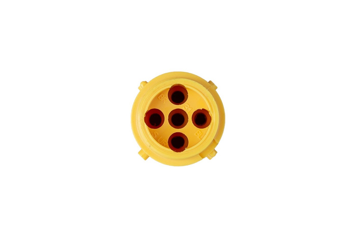 Conector ASPÖCK 5-PIN bayoneta macho amarillo