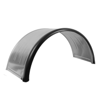 Guardabarros doble para remolque de 15-16", paso de rueda DOMAR DK7120 de 880/400 mm, metálico con borde de goma.