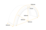 Guardabarros doble para remolque de 19,5 a 22,5" DOMAR DK1535, paso de rueda de 1100/500 mm