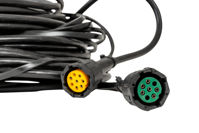 Instalación eléctrica MANTES, arnés para remolque de grúa, 10 m, enchufe 13 PIN, 2x bayonetas 8 PIN