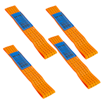 Juego de cuatro arneses de transporte para remolque UNITRAILER de 0,3 m/50 mm/4 t, color naranja.