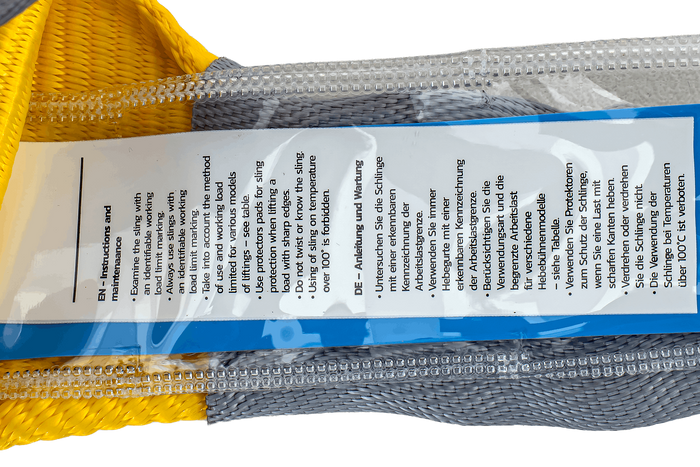 Eslinga de grúa HEFFA de 2 m/90 mm/3 t con bucles