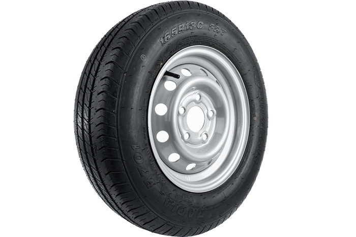 Juego de dos ruedas reforzadas para remolque LINGLONG TIRES 165/80 R13C 96/94N UNITRAILER LLANTAS 4.5Jx13"H2 5x112 ET:30
