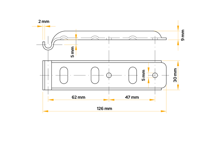 Soporte de enganche lateral WINTERHOFF BVG 10-A para enganche lateral de remolque
