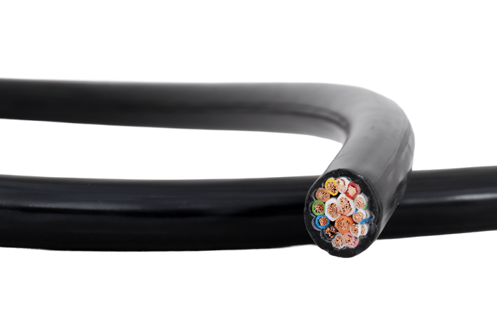 Cable eléctrico HYBSZ QLY-S de quince conductores (12x1,5+3x2,5) - 1 m