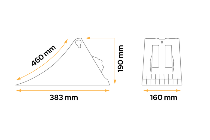 Calzo para rueda LOKHEN h: 193 mm G46 / juego con mango