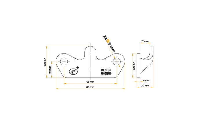 Soporte de enganche lateral STEELPRESS Z-15 para enganche lateral de remolque