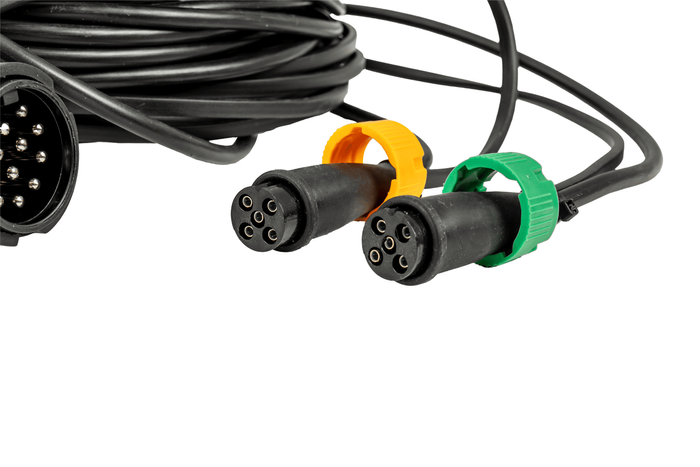 Instalación eléctrica MANTES, arnés para remolque de camión, 7 m, enchufe de 13 PIN, 2 bayonetas de 5 PIN