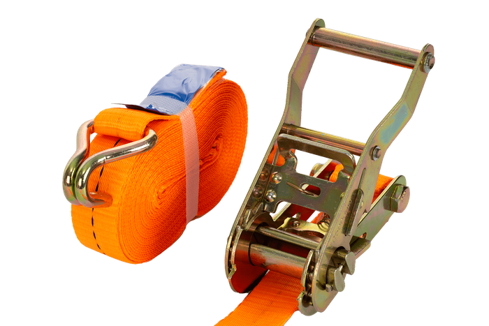 Cinta transportadora UNITRAILER de 6 m/25 mm/1 t de color naranja con tensor