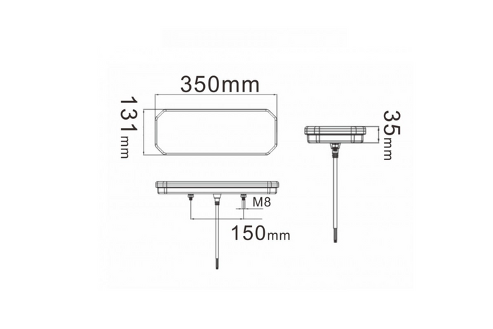 Luz trasera LED TruckLED L1950 con 6 funciones (derecha)