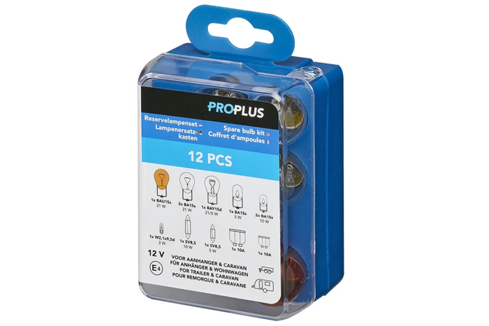Kit de bombillas de repuesto ProPlus 410065 de 12 piezas para autocaravana, coche