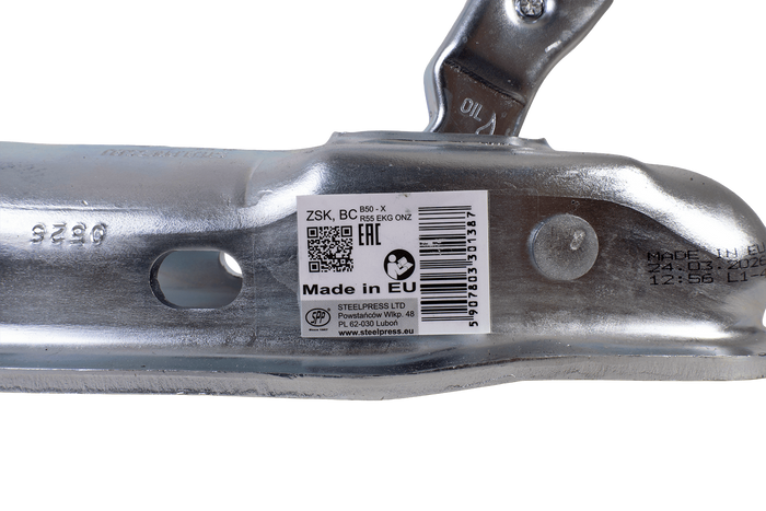 Enganche de bola STEELPRESS ZSK-1700D para remolque de 1700 kg con barra de tiro tubular de 50 mm