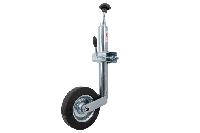 Rueda jockey con pinza UNITRAILER 150kg 48mm 505-730mm