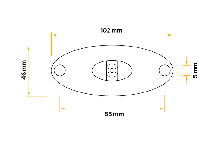 Lámpara de señalización LED ASPÖCK FLATPOINT II, naranja, universal