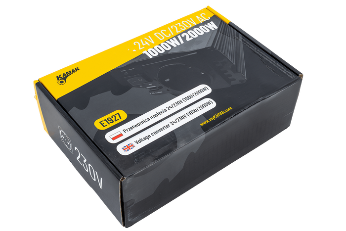 Convertidor de voltaje 24V/230V (1000/2000W) KAMAR E1927