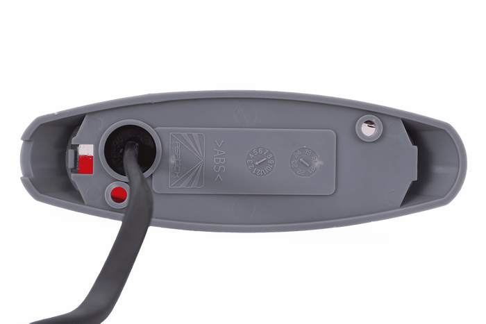 Lámpara de señalización universal ASPÖCK FLEXIPOINT II con carcasa gris