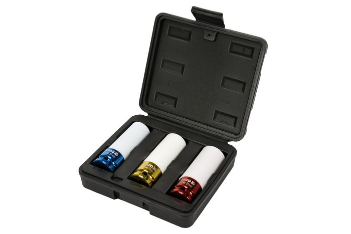 Vasos de impacto para llantas de aluminio YATO YT-1056 17-21mm 3uds.