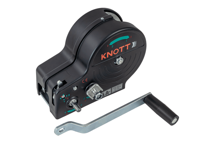 Cabrestante manual para remolque KNOTT 6X0017.311 900kg con correa