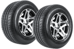 Juego de dos ruedas reforzadas para remolque LINGLONG TIRE 195/55 R10C 98/96N ALU UNITRAILER RIM 6Jx10" 5x112 ET:-4