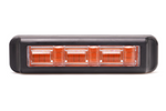Lámpara de advertencia WAŚ 2466 W285 LED intermitente naranja MAESTRO/ESCLAVO