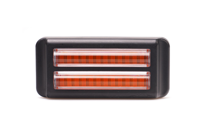 Lámpara de advertencia WAŚ 2469 W284 LED intermitente naranja MAESTRO/ESCLAVO