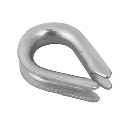 Guardacabos de cuerda DROMET KU.6, con amarre de acero, 6 mm