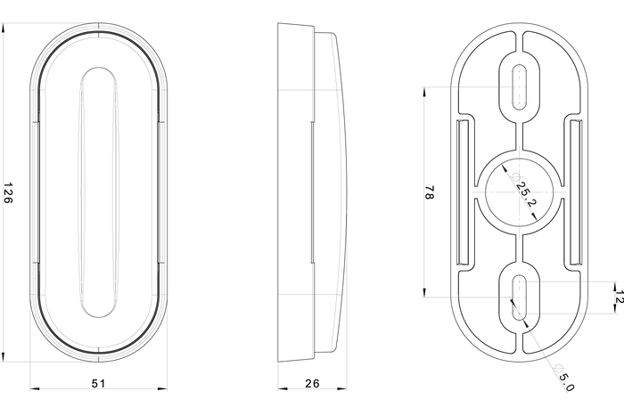 Lámpara de señalización LED universal FRISTOM FT-070