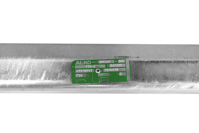 AL-KO OPTIMA eje sin freno para remolque 750kg 1350mm 1840mm 4x100