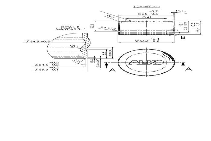 Tapa de cojinete de cubo AL-KO de 55 mm para remolque