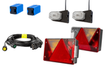 Juego de luces: luces traseras ASPÖCK + luces de posición laterales ASPÖCK + arnés MANTES 5,2 m 7PIN + conectores rápidos