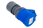 Enchufe eléctrico MANTES 2P+Z, enchufe portátil 16A 230V con tapa.