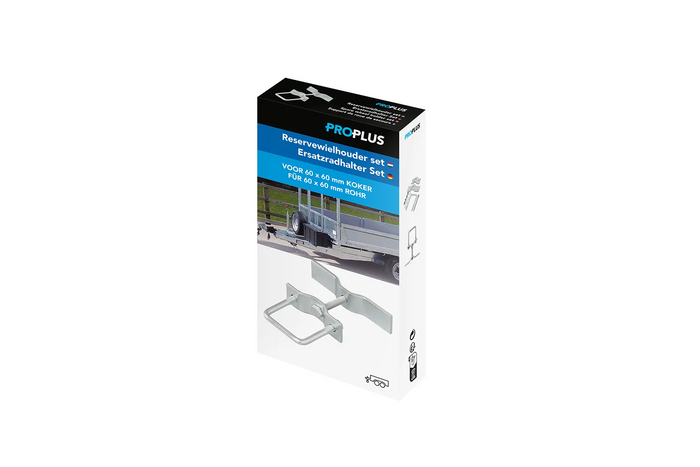 Soporte de montaje para rueda de repuesto de remolque ProPlus para perfil de 60x60 mm