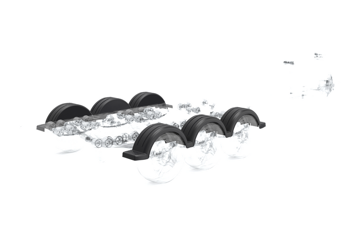 Juego de dos guardabarros para remolque de barco DOMAR D20422 de 13-14", pasos de rueda de 950/240 mm