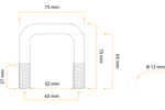 U Perno M12 65/52/65