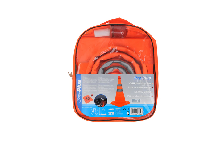 Cono de tráfico LED ProPlus 540319, cono de advertencia plegable, 41 cm