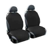 Juego de fundas para asientos de coche LAMPA Camiseta negra, para los asientos delanteros