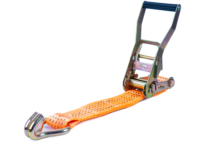 Cinta transportadora UNITRAILER de 10 m/50 mm/5 t de color naranja con tensor