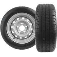 Juego de dos ruedas reforzadas para remolque LINGLONG TIRE 195/50 R13C 104/101N UNITRAILER RIM 5.5Jx13" 5x112 ET:30