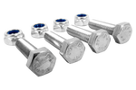 Juego de 4 tornillos hexagonales M8x30 y 4 tuercas autoblocantes M8 MARCOPOL, clase de tornillo 5.8 DIN933