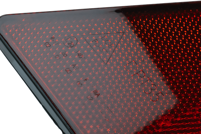 DOBPLAST DPT35 triángulo reflectante de advertencia, rojo, 148mm