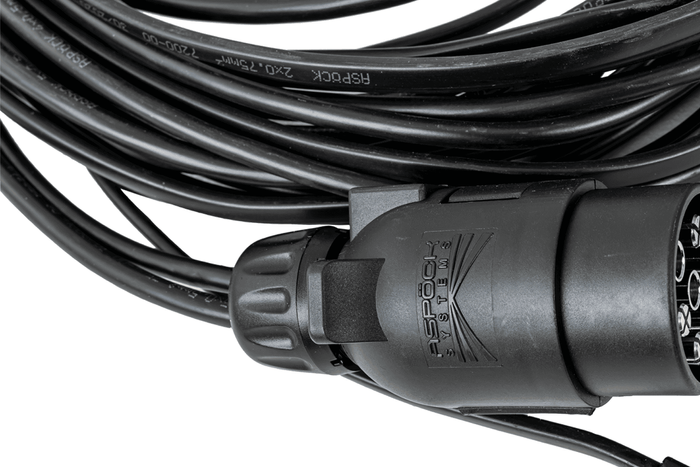 ASPÖCK Instalación eléctrica Arnés de remolque 4,5 m 7 PIN Conectores bayonetas 2x 5 PIN